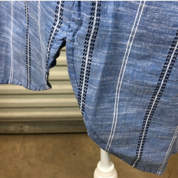 Nine West Lucy striped chambray popover top, size XXL - Picture 5 of 10